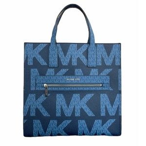 Michael Kors Kenly Large Tote Satchel Blue Xl Crossbody Bag